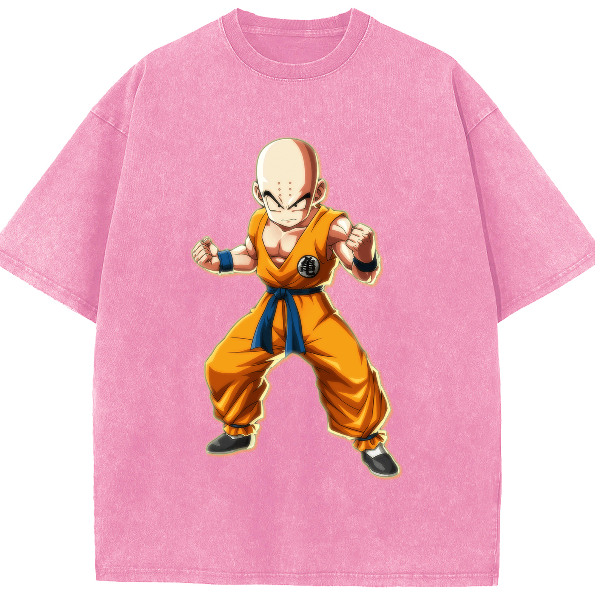 （画像用） ドラゴンボール クリリン DRAGON BALL krillin 綿100% ヴィンテージ風 半袖Tシャツ（フロントプリント）